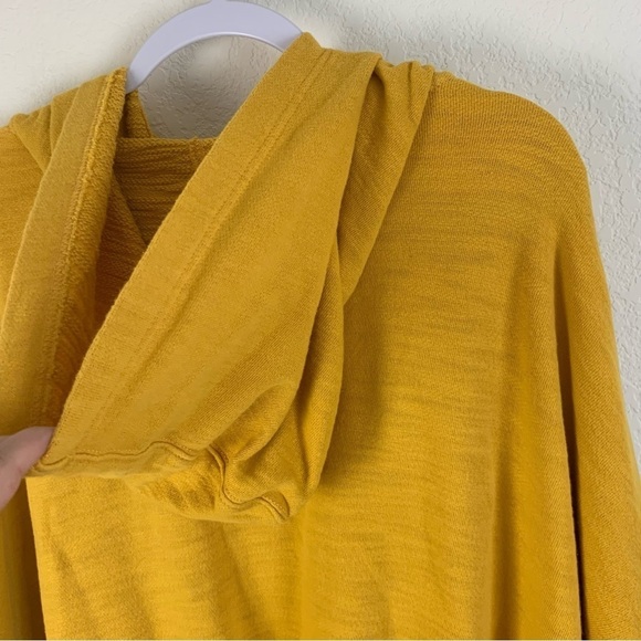 Free people movement Womens yellow honey dove pull over hooded sweater L - Picture 2 of 10
